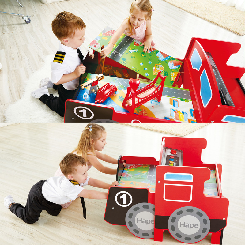 Hape Ride-On Engine Table | Wooden Railway Playset | Ubuy