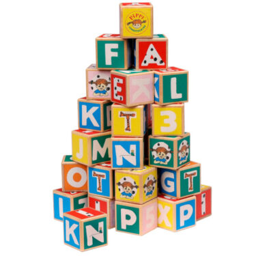 PIPPI Línu stafrófskubbar - 36 stk