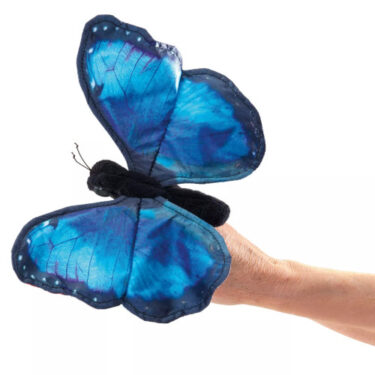 Fingrabrúða - blátt fiðrildi / blue morpho butterfly