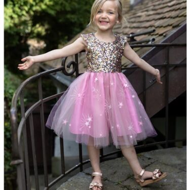 Bleikur pallíettukjóll