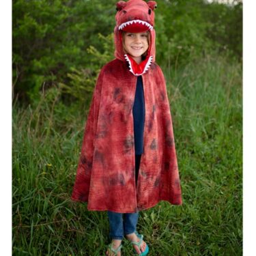 Risaeðlubúningur rauður - 116-128 cm