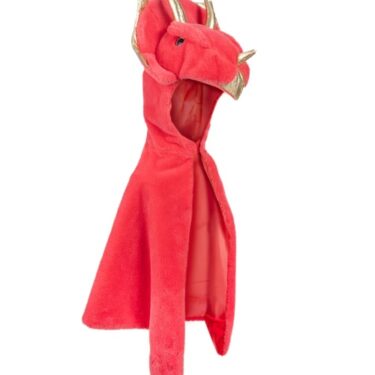 Rauð risaeðluskikkja - 92-104 cm