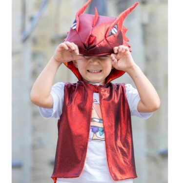 Risaeðluvesti rautt