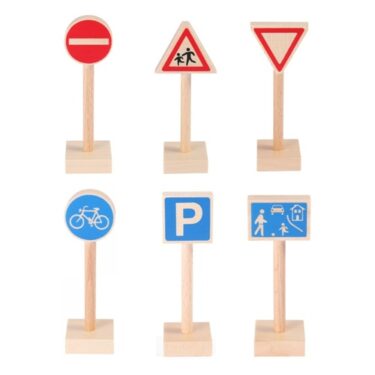 Umferðarmerki 10 cm 6 stk