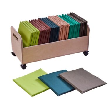 Vatnsheldar náttúrulitaðar sessur í viðarkassa - 30 stk