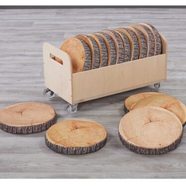 Sessur í drumbastíl í viðarkassa - 15 stk