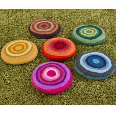 Þæfðar ullarsessur - 6 stk