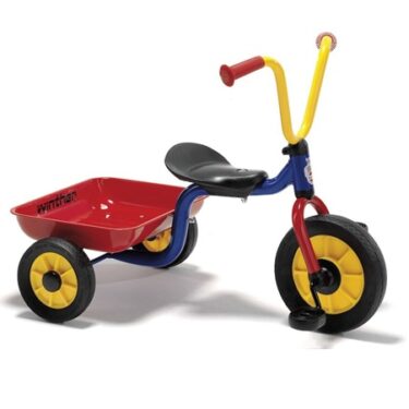 Winther þríhjól með skúffu - Rautt, blátt og gult