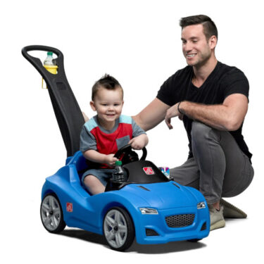 WHISPER RIDE CRUISER, blár bíll með handfangi