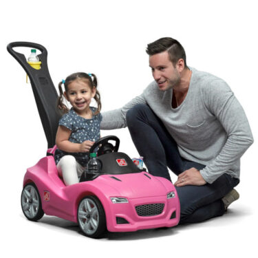 WHISPER RIDE CRUISER, bleikur bíll með handfangi