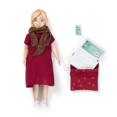 LUNDBY dúkka - kona með fartölvu